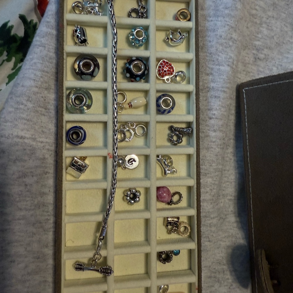 Pandora Silver Charm Bracelet with Multicolor Accents